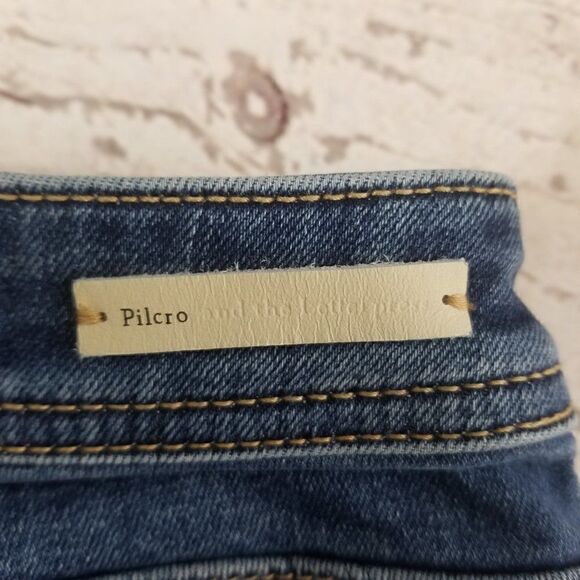 Pilcro Anthropologie Womens Size 26 Utility High Rise Crop Bootcut Denim Jeans - Picture 7 of 11